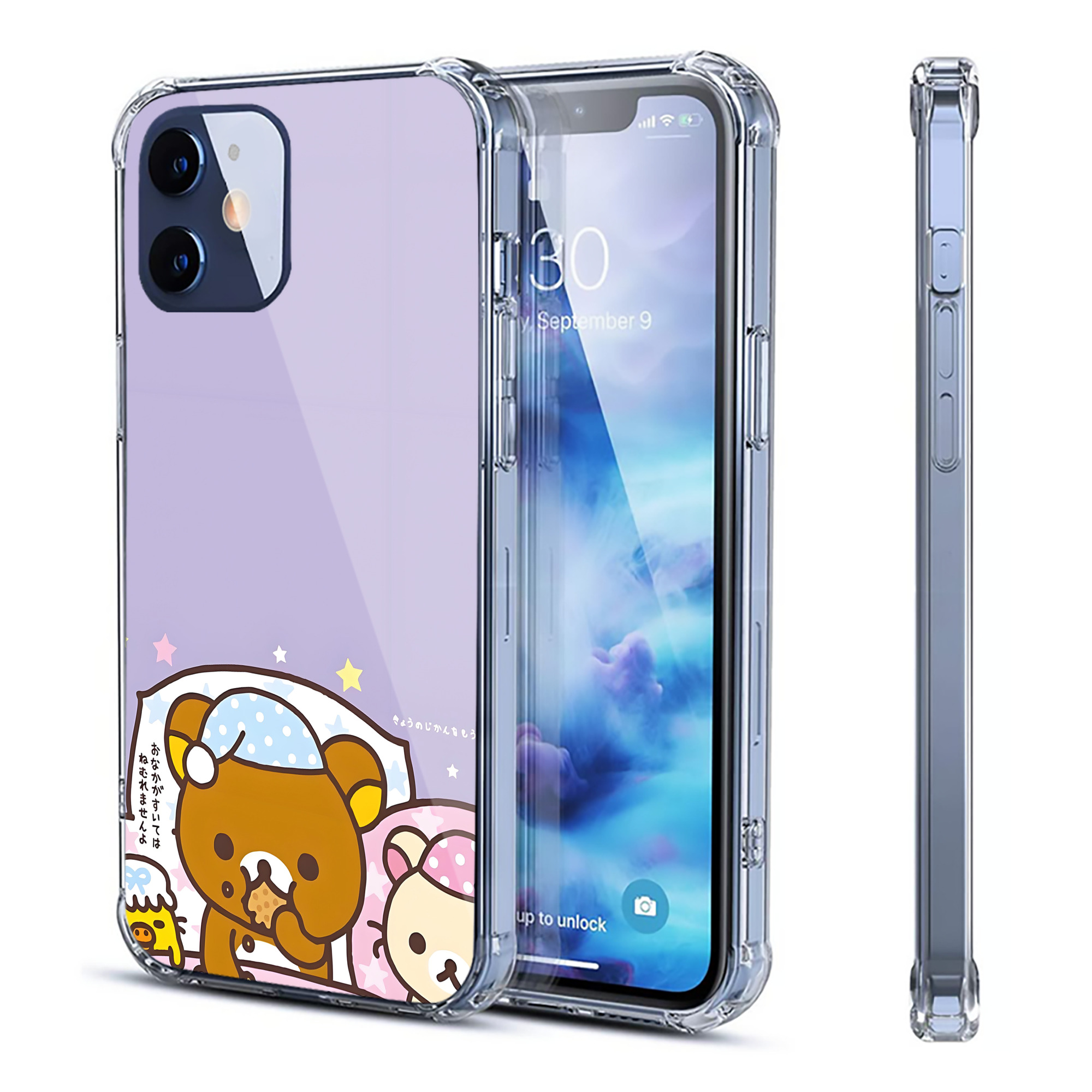 （画像用） リラックマ リラックマ キイロイトリ Rilakkuma Korilakkuma Kiiroitori 【iPhone 12シリーズ対応】透明スマホケース（クリアソフトケース）